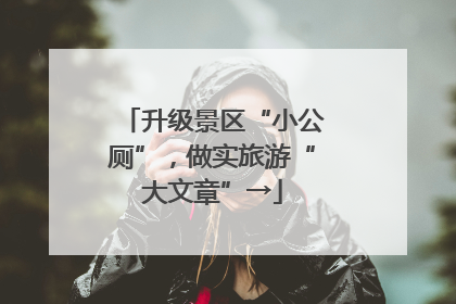 升级景区“小公厕”，做实旅游“大文章”→