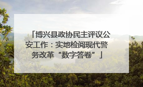 博兴县政协民主评议公安工作：实地检阅现代警务改革“数字答卷”
