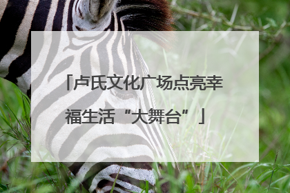 卢氏文化广场点亮幸福生活“大舞台”