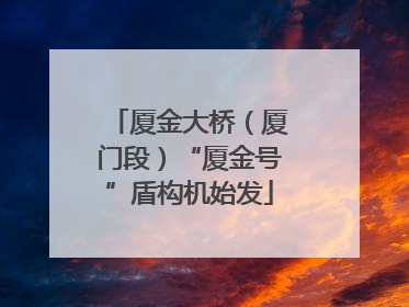 厦金大桥（厦门段）“厦金号”盾构机始发
