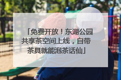 免费开放！东湖公园共享茶空间上线，自带茶具就能泡茶话仙