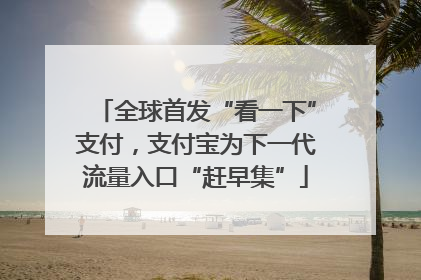 全球首发“看一下”支付，支付宝为下一代流量入口“赶早集”