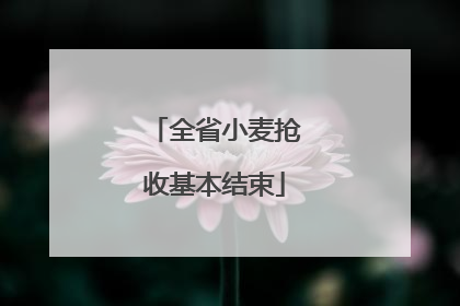 全省小麦抢收基本结束