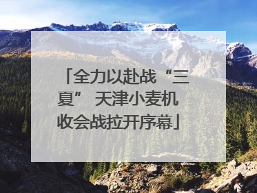 全力以赴战“三夏” 天津小麦机收会战拉开序幕