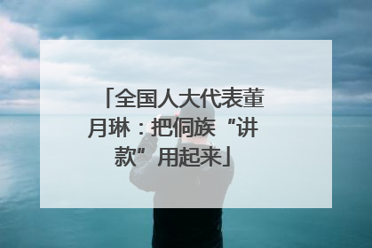 全国人大代表董月琳：把侗族“讲款”用起来