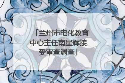 兰州市电化教育中心主任南星辉接受审查调查