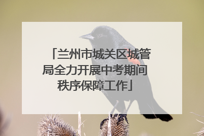 兰州市城关区城管局全力开展中考期间秩序保障工作