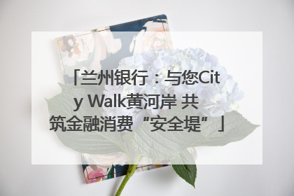 兰州银行：与您City Walk黄河岸 共筑金融消费“安全堤”