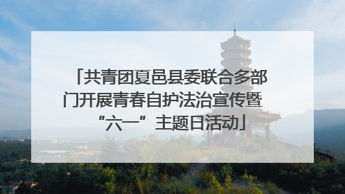 共青团夏邑县委联合多部门开展青春自护法治宣传暨“六一”主题日活动
