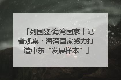 列国鉴·海湾国家丨记者观察：海湾国家努力打造中东“发展样本”