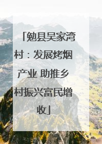 勉县吴家湾村：发展烤烟产业 助推乡村振兴富民增收