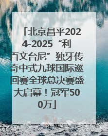 北京昌平2024-2025“利百文台尼”独牙传奇中式九球国际巡回赛全球总决赛盛大启幕！冠军500万