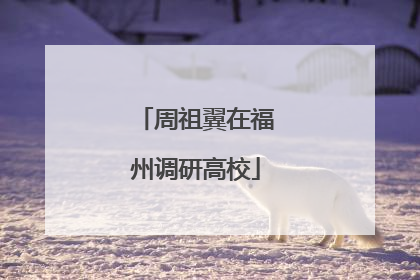 周祖翼在福州调研高校