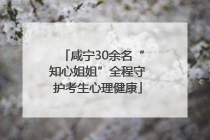 咸宁30余名“知心姐姐”全程守护考生心理健康