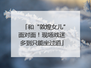 和“敦煌女儿”面对面！现场戏迷多到只能坐过道