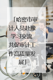哈密市审计人员赴豫学习交流 共促审计工作高质量发展