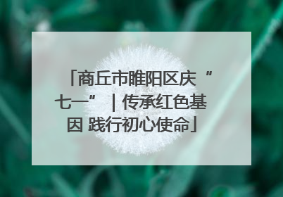 商丘市睢阳区庆“七一”｜传承红色基因 践行初心使命