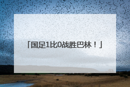 国足1比0战胜巴林！