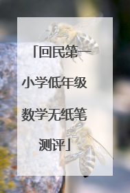 回民第一小学低年级数学无纸笔测评