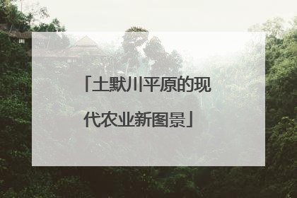 土默川平原的现代农业新图景