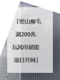 密山柳毛湖200兆瓦风电储能项目并网