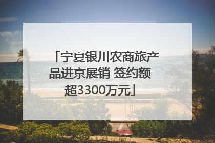 宁夏银川农商旅产品进京展销 签约额超3300万元