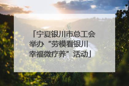 宁夏银川市总工会举办“劳模看银川 幸福微疗养”活动