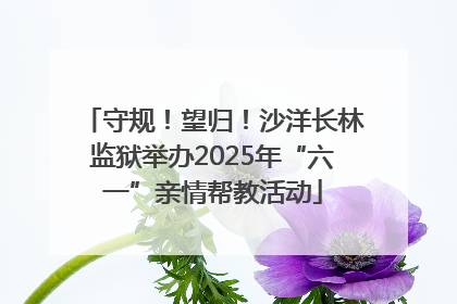 守规！望归！沙洋长林监狱举办2025年“六一”亲情帮教活动
