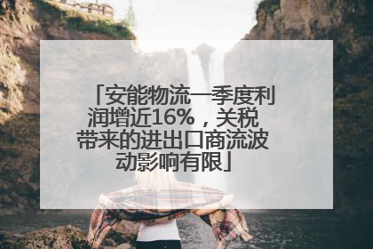 安能物流一季度利润增近16%，关税带来的进出口商流波动影响有限
