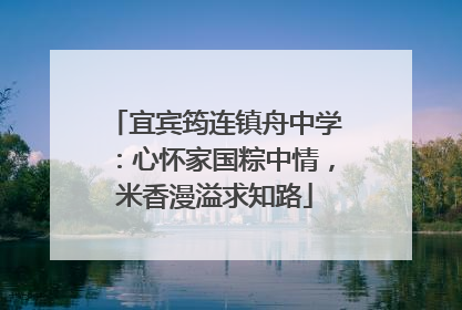 宜宾筠连镇舟中学：心怀家国粽中情，米香漫溢求知路