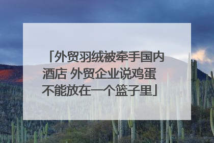 外贸羽绒被牵手国内酒店 外贸企业说鸡蛋不能放在一个篮子里