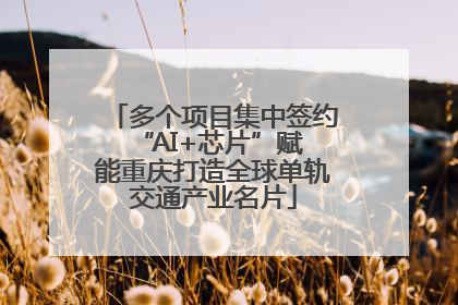 多个项目集中签约 “AI+芯片”赋能重庆打造全球单轨交通产业名片