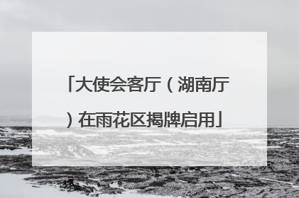 大使会客厅（湖南厅）在雨花区揭牌启用