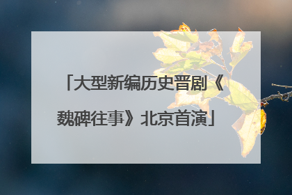 大型新编历史晋剧《魏碑往事》北京首演