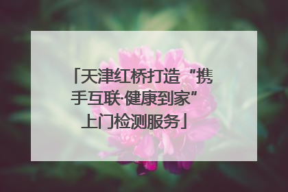 天津红桥打造“携手互联·健康到家”上门检测服务