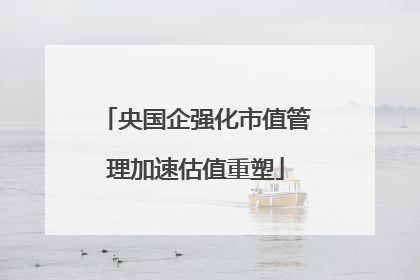 央国企强化市值管理加速估值重塑