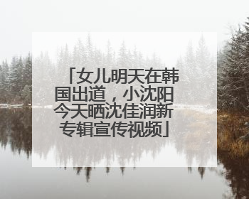 女儿明天在韩国出道，小沈阳今天晒沈佳润新专辑宣传视频
