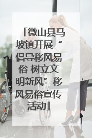 微山县马坡镇开展“倡导移风易俗 树立文明新风”移风易俗宣传活动
