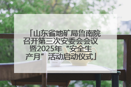 山东省地矿局鲁南院召开第三次安委会会议暨2025年“安全生产月”活动启动仪式