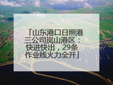 山东港口日照港三公司岚山港区：快进快出，29条作业线火力全开