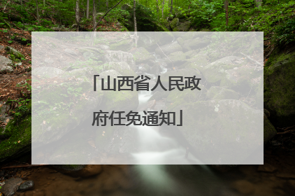山西省人民政府任免通知