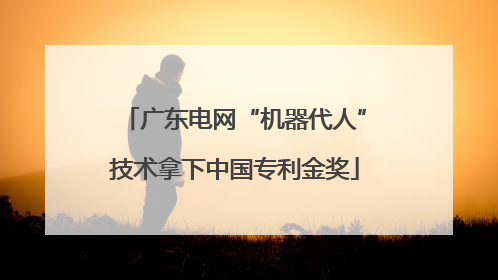 广东电网“机器代人”技术拿下中国专利金奖