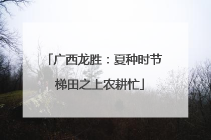 广西龙胜：夏种时节 梯田之上农耕忙