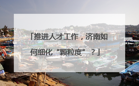 推进人才工作，济南如何细化“颗粒度”？
