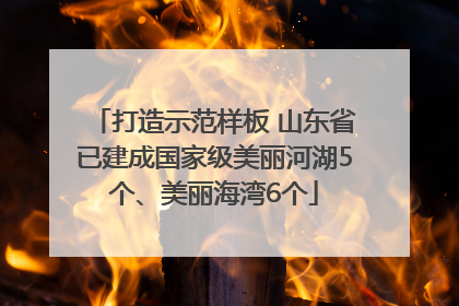 打造示范样板 山东省已建成国家级美丽河湖5个、美丽海湾6个
