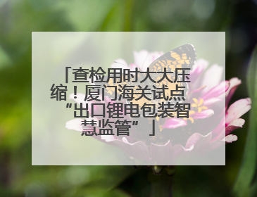 查检用时大大压缩！厦门海关试点“出口锂电包装智慧监管”