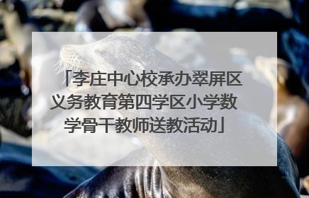 李庄中心校承办翠屏区义务教育第四学区小学数学骨干教师送教活动