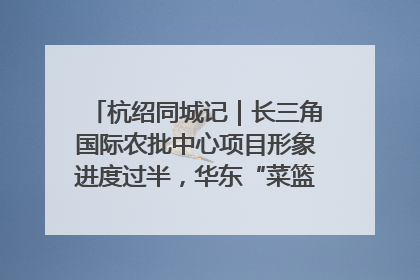 杭绍同城记｜长三角国际农批中心项目形象进度过半，华东“菜篮子”建设加码提速！