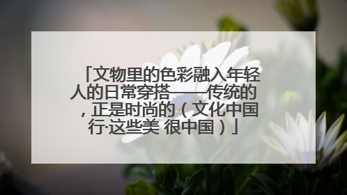 文物里的色彩融入年轻人的日常穿搭——传统的，正是时尚的（文化中国行·这些美 很中国）