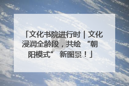 文化书院进行时｜文化浸润全龄段，共绘 “朝阳模式” 新图景！